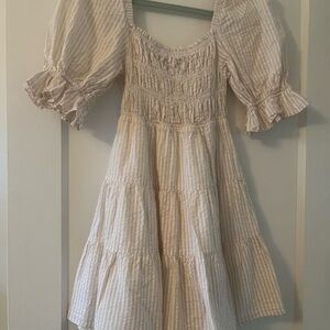 MINKPINK Cream Striped Dress